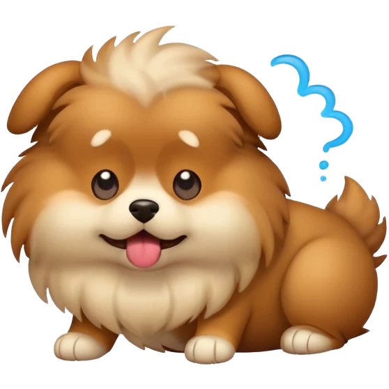 A dog farting  emoji