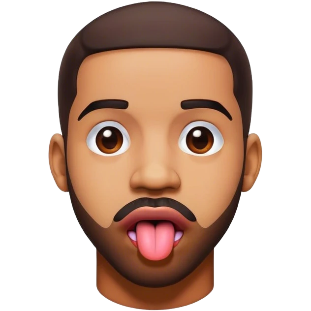 drake sticking his tounge out emoji