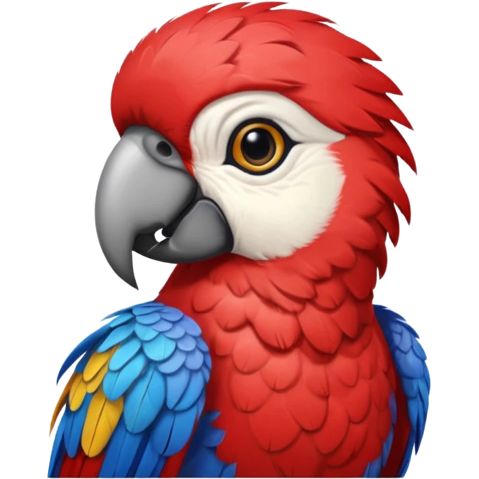 red parrot with shirt emoji
