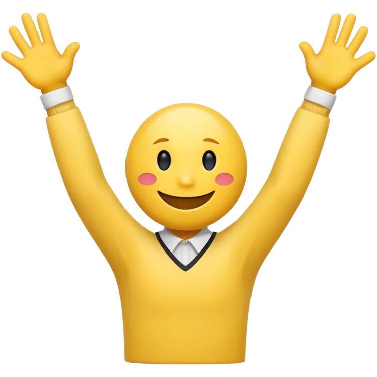 poker face emoji with arms outstretched for a hug, minimal style emoji