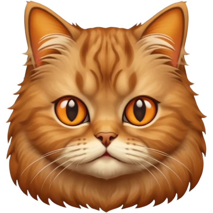 Tabby Persian cat head emoji