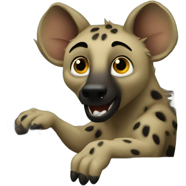 hyena in car emoji