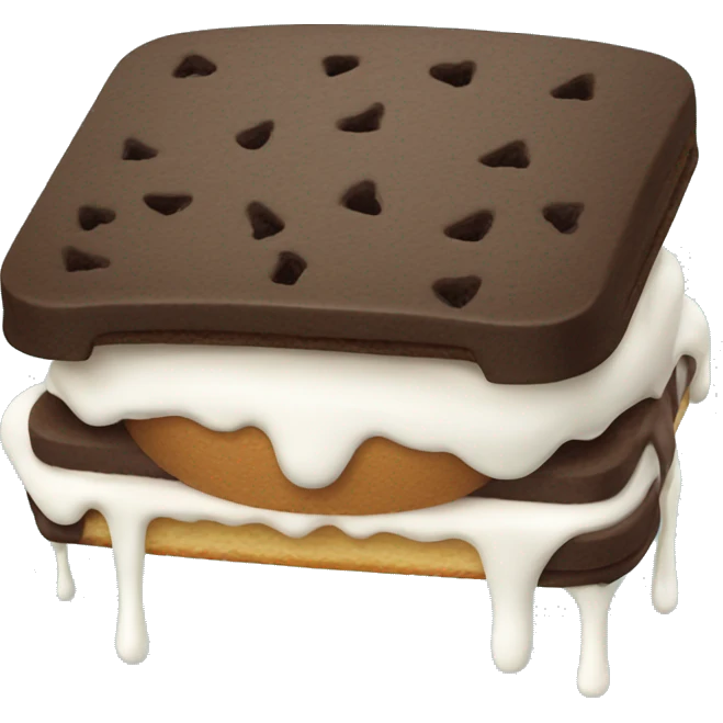 Happy ice cream sandwich emoji