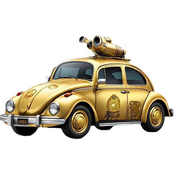 1972  C-3PO Volkswagen bug fresh from space emoji