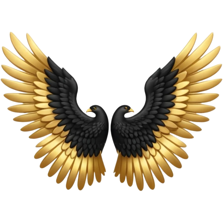 gold and black wings emoji