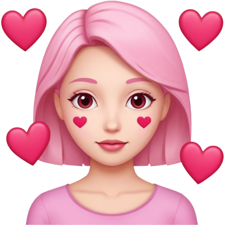 está cara😍pero con los corazones en rosa🩷 emoji