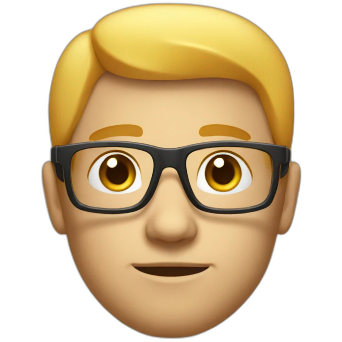 big super smart head emoji