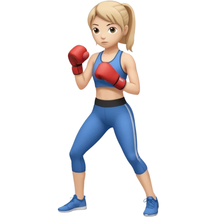 girl boxing with shirt on full body yoga outfit emoji