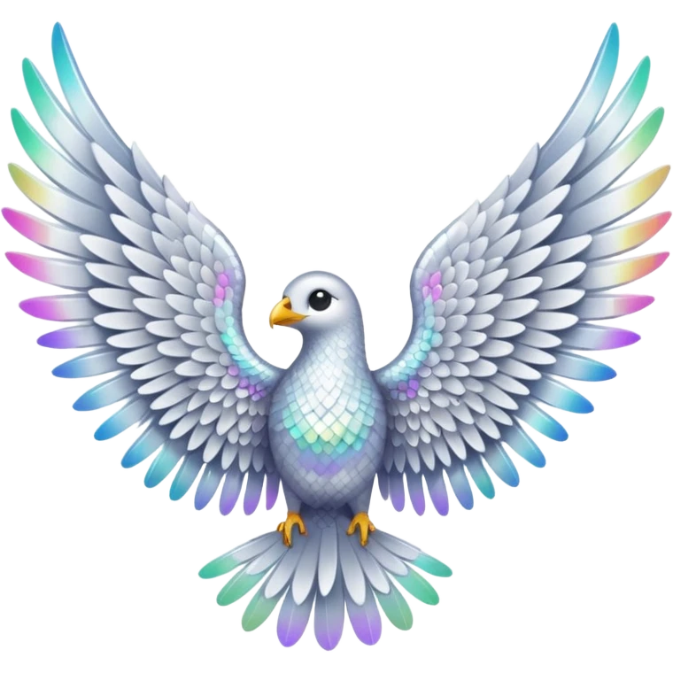 Glitter White Wings emoji