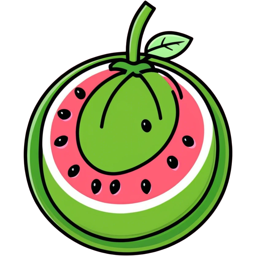 Watermelon with flowers emoji