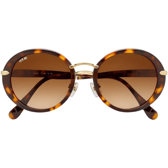 Miu Miu oval brown sunglasses emoji