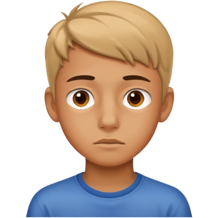Joven de 14 años aburrido  emoji