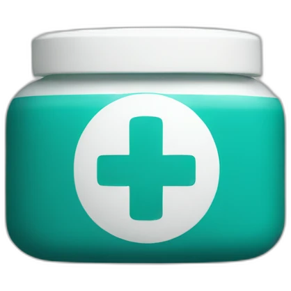 Teal and white medic pill emoji