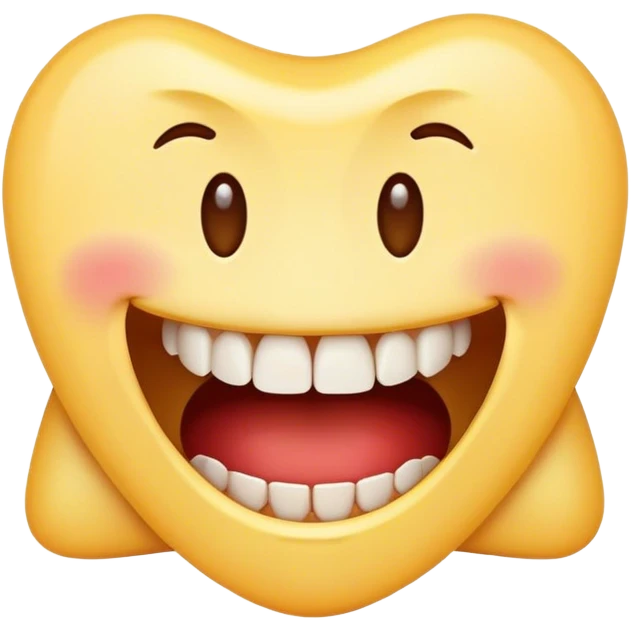 just a copy emoji like this 😁 with his 1 tooth broken. Broken tooth smile emoji