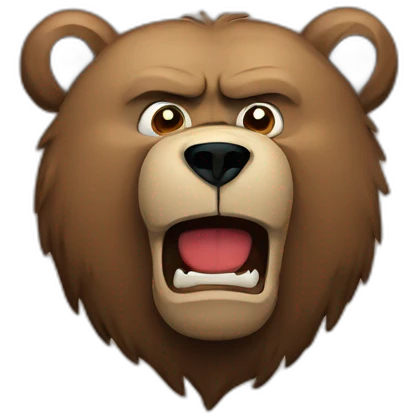 angry bear emoji