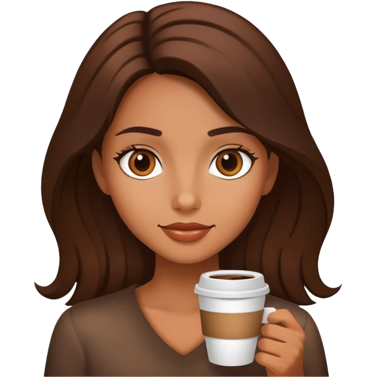 Girl with coffe emoji