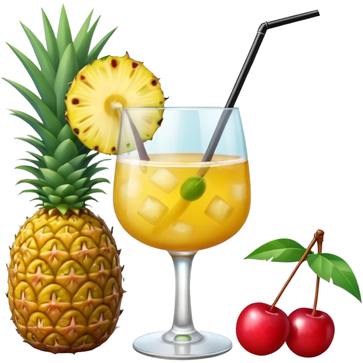 pineapple cocktail  emoji