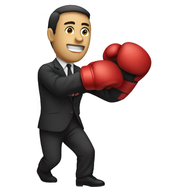 person in suit boxing emoji