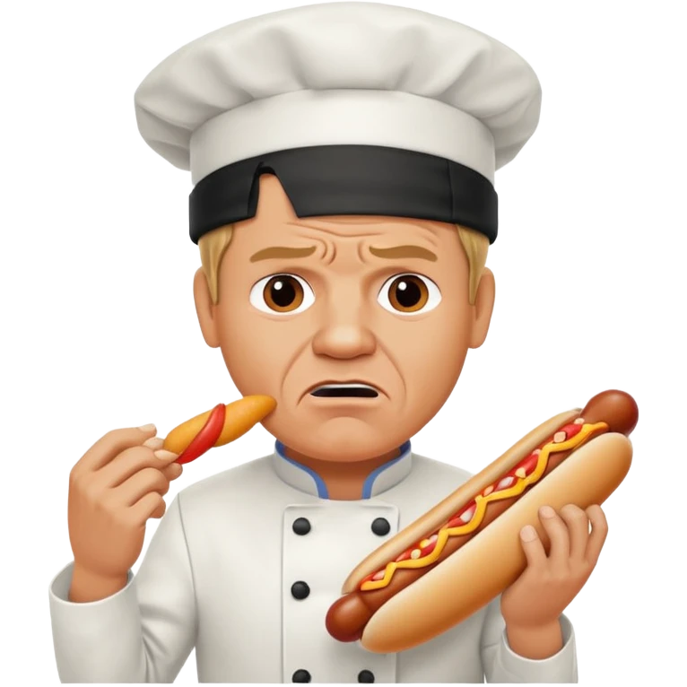 gordon ramsay eat a hotdog, ảngy emoji