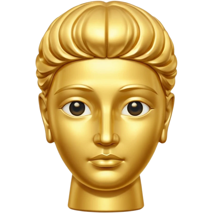 golden statue head emoji