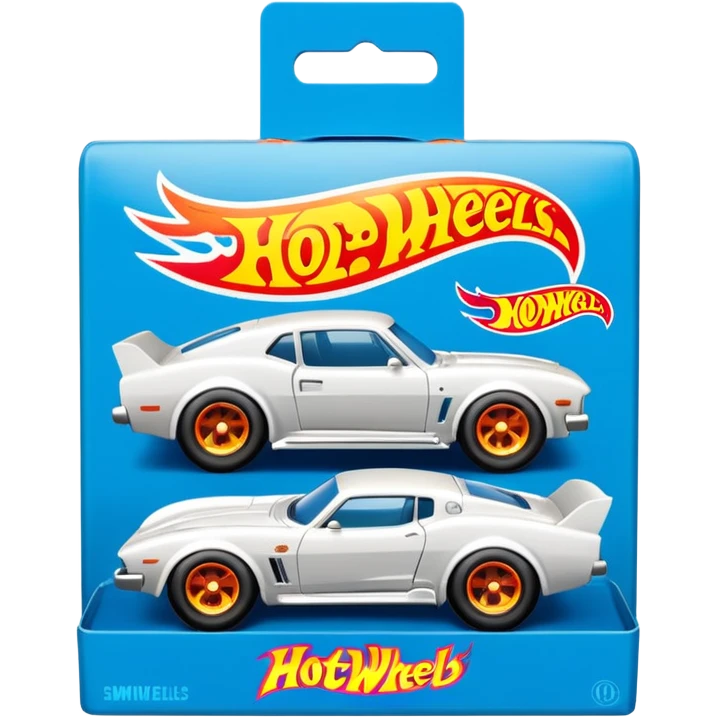 Машинка HotWheels белого цвета в классической упаковке HotWheels. emoji