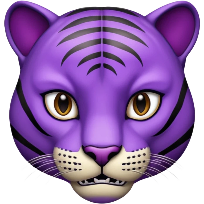 Purple Panther face tileted to the slight right emoji