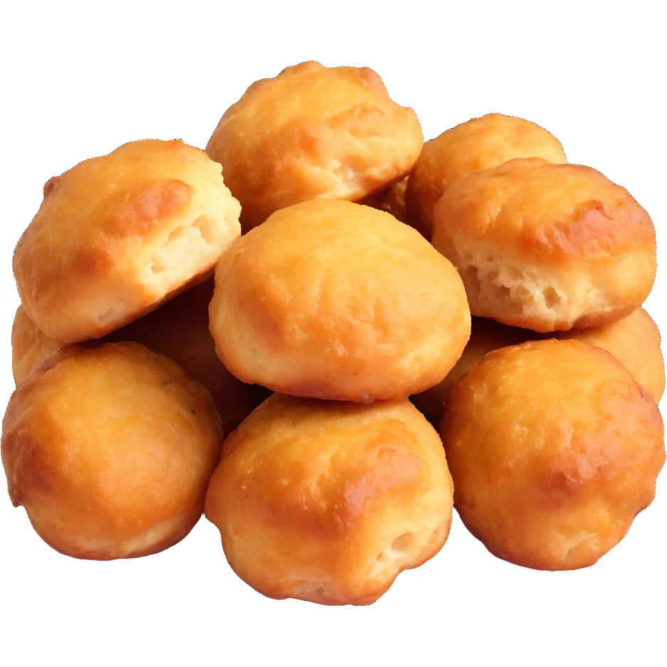 a single Dutch oliebollen, golden brown, minimal, isolated emoji