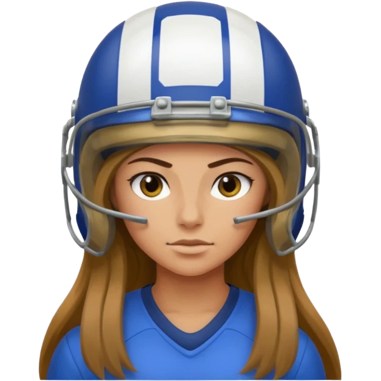 Long Haired Football Players, Female player emoji