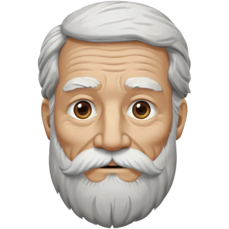 Wise man B&W emoji