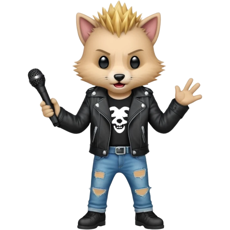 singing punk animal emoji