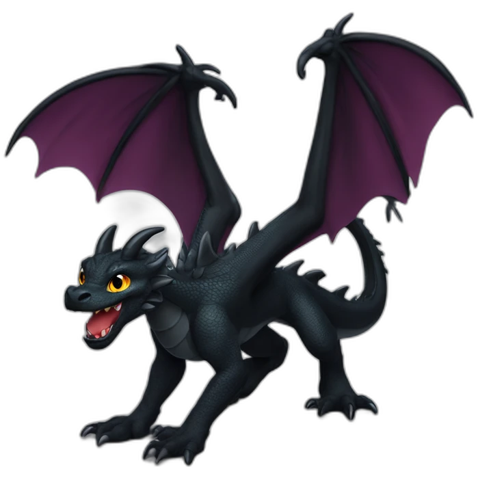 Dragon avec une panthère noire emoji