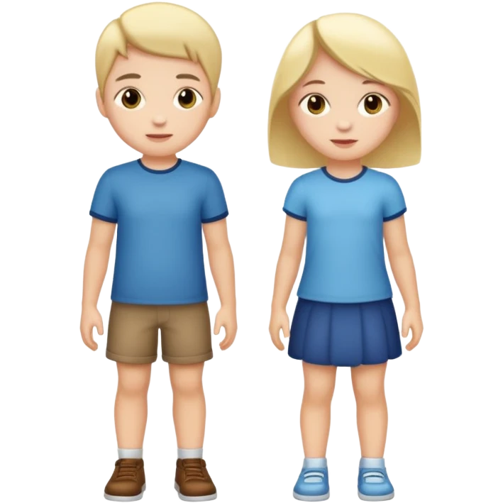 two children full body emoji