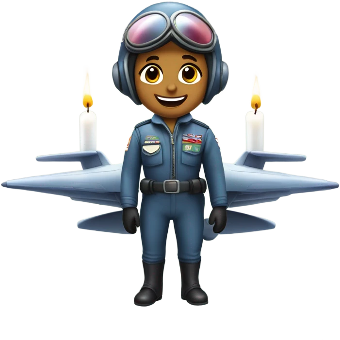 Rola do cooper as a fighter pilot celebrating his birthday emoji