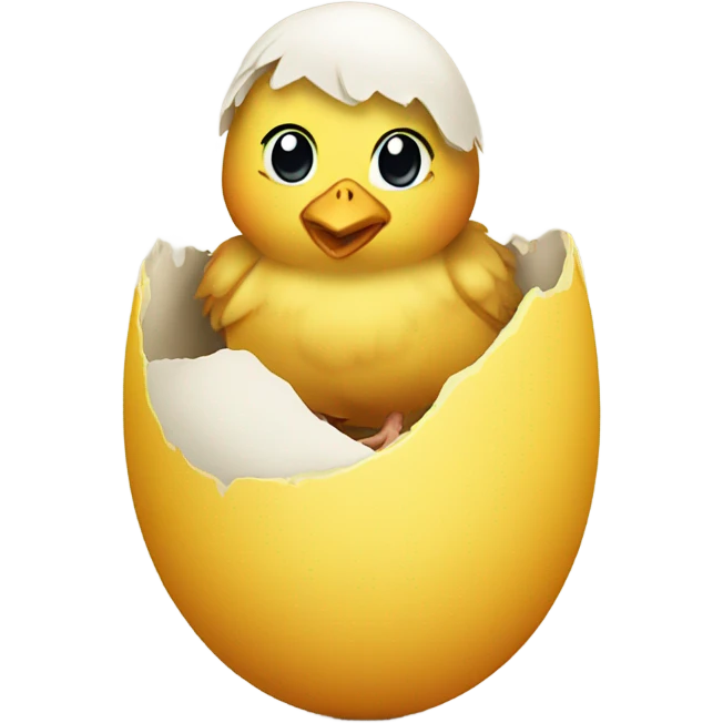 A chick from an egg emoji