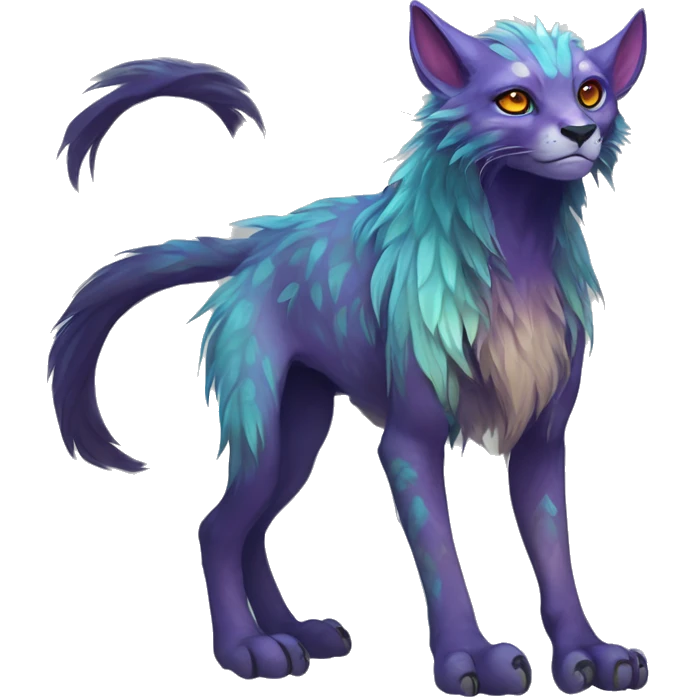 Colorful vernid fantasy creature LiLaiRa GriffSnuff Kamirah Falvie whiskers paws full body emoji