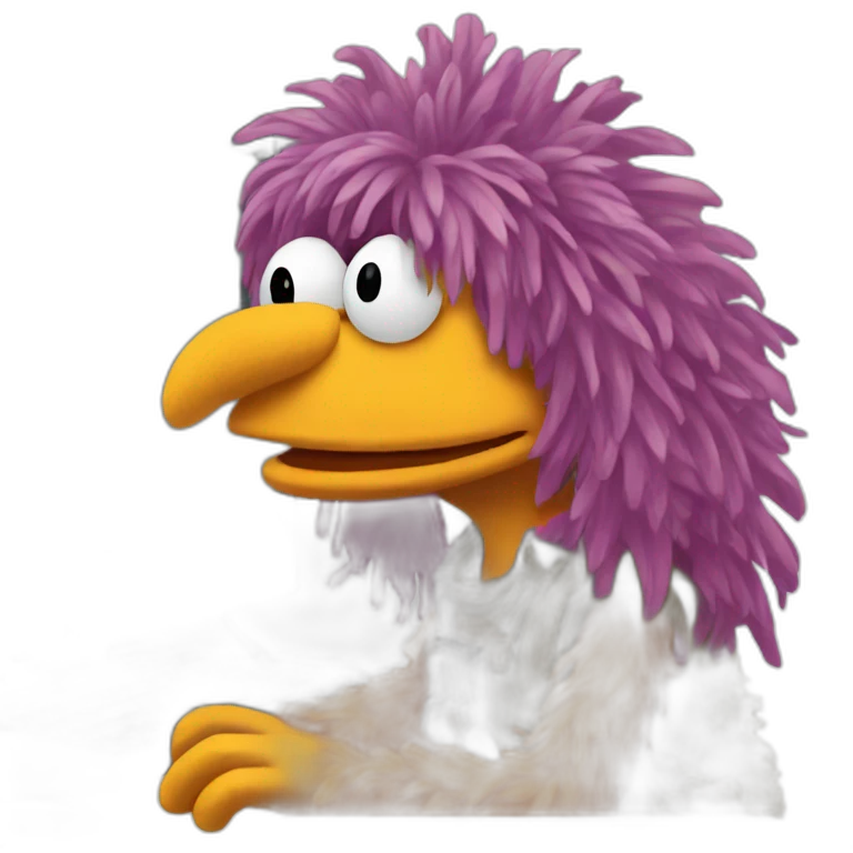 Fraggle rock with computer emoji