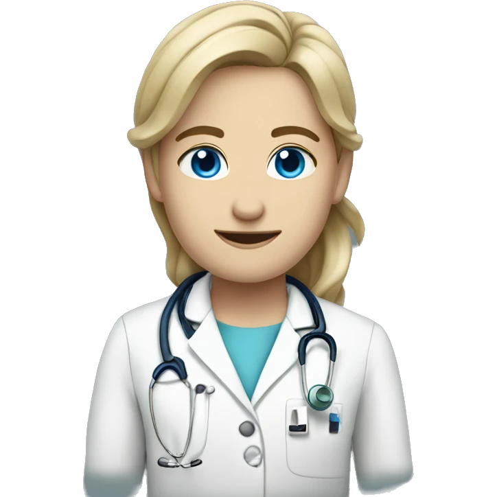 Tall thin good looking dark blonde haired doctor with nice blue eyes emoji