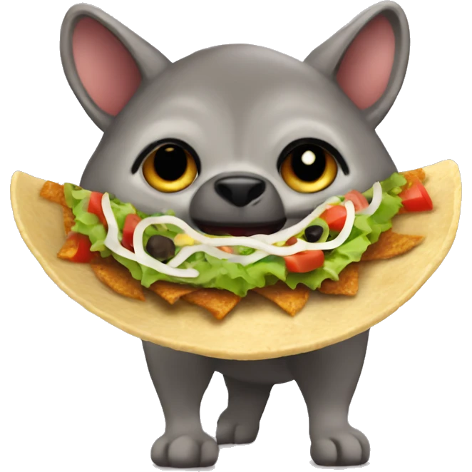 Mapache comiendo tacos  emoji