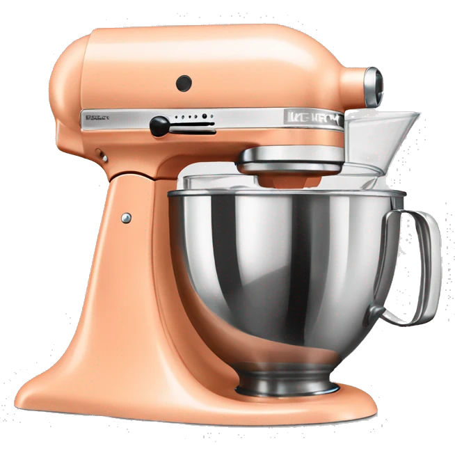Realistic peach color kitchenaid mixer  emoji