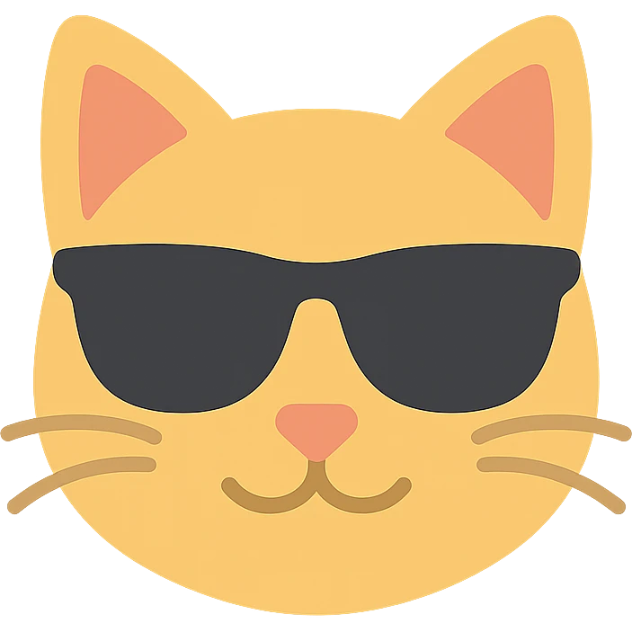 cat wearing sunglasses emoji
