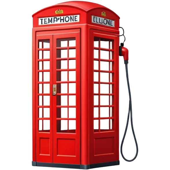 A red phone booth  emoji
