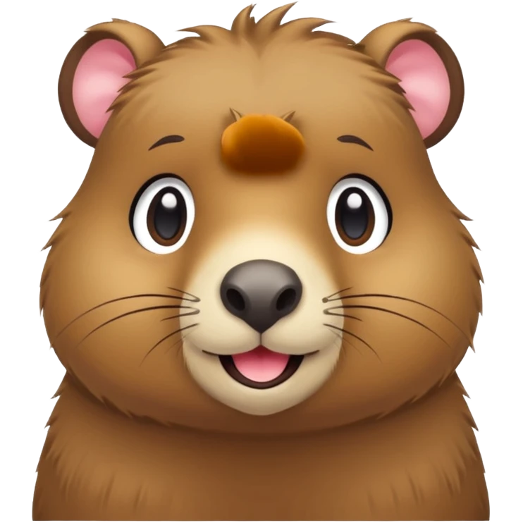 A capybara drawn in a manga style (kawaii) emoji