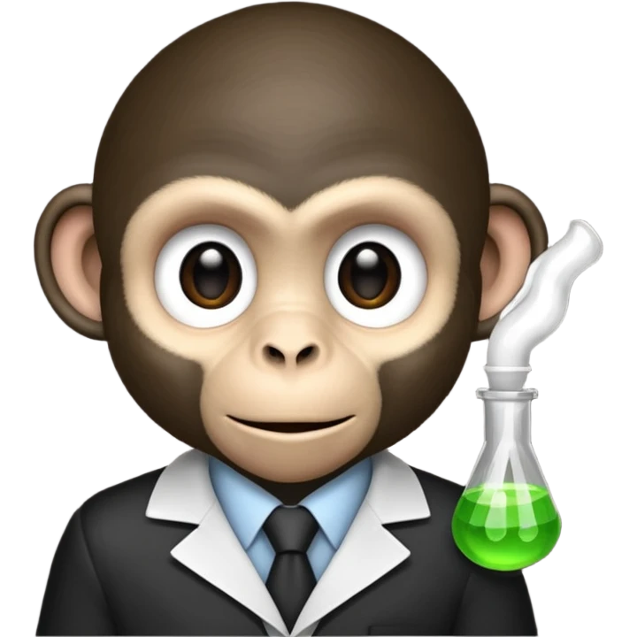 scienist black monkey emoji