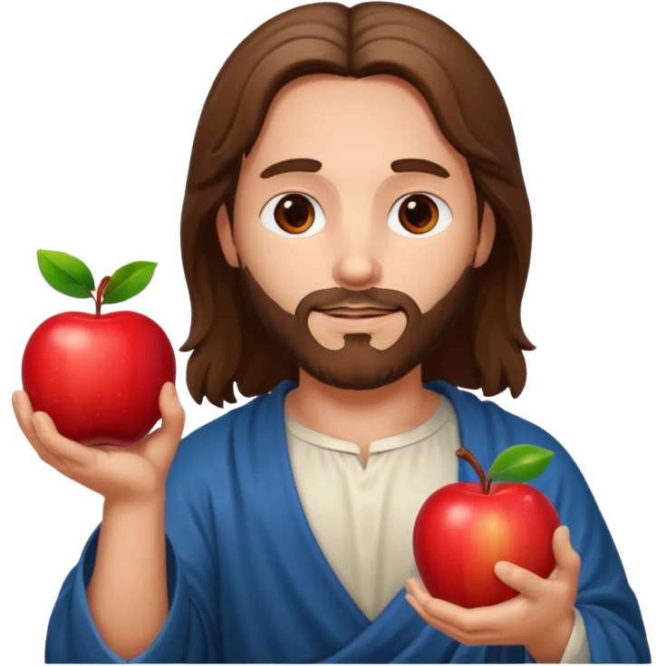 christ god with an apple emoji