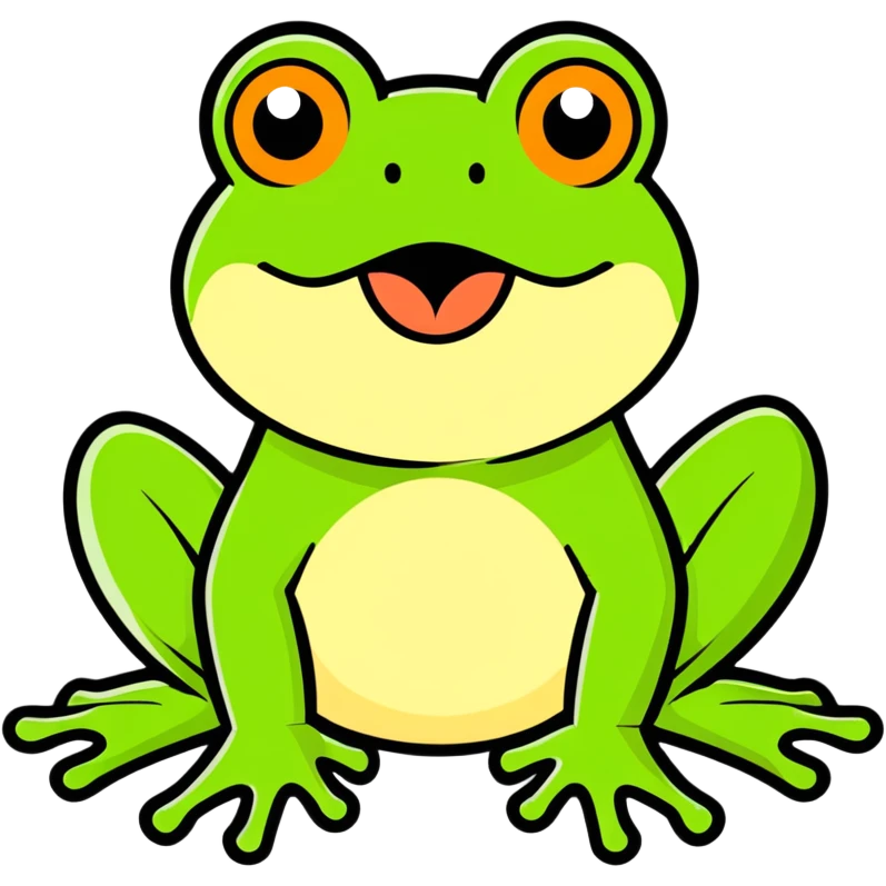 Frog sticking his tongue out  emoji