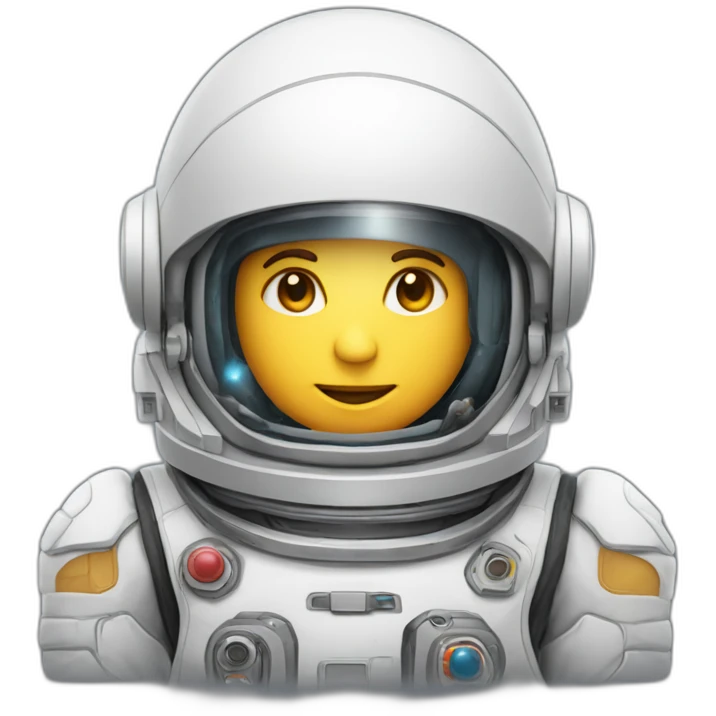 astronauta com face de robo emoji