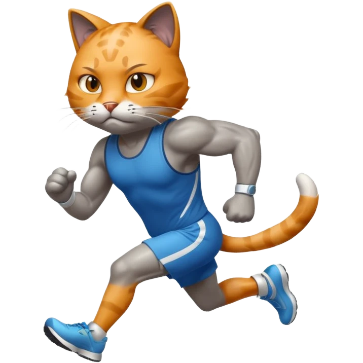 cool cat finishing a marathon emoji