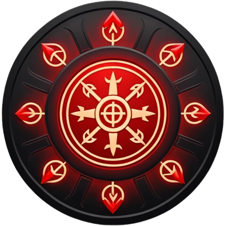 Ritual Circle – Glowing red symbols on the ground
 emoji