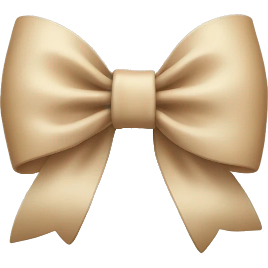 Beige bow emoji