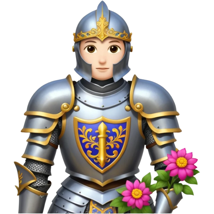 Knight in flowers emoji